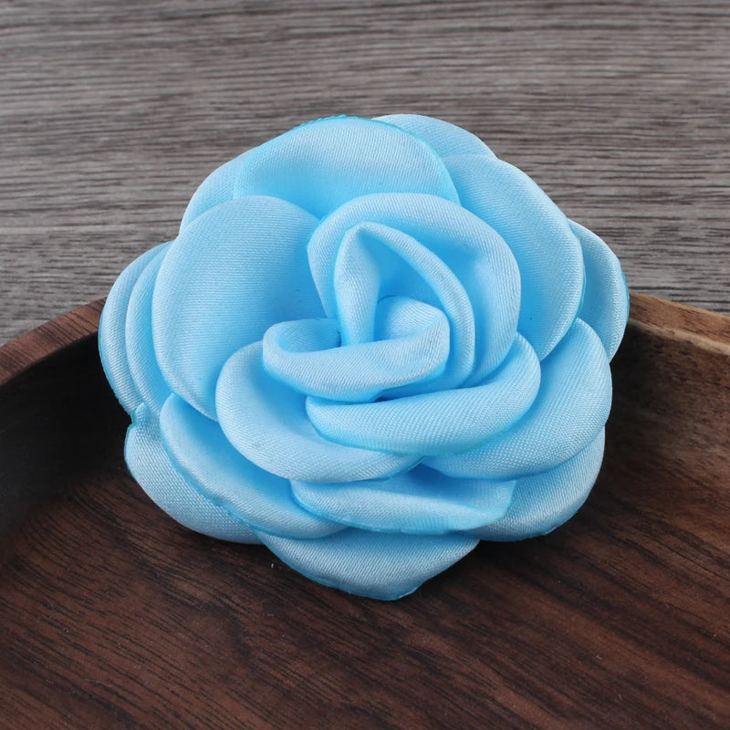 Lot de 10 Fleurs en Satin 6cm - Accessoires Cheveux Mariage | MDN Store