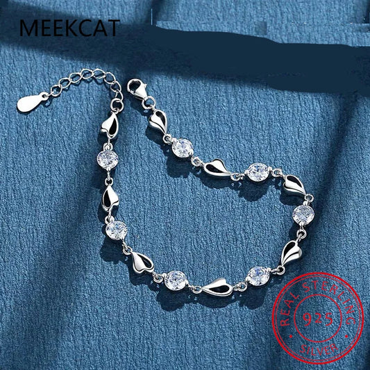 Bracelet Argent 925 Cœur Moissanite 0.8CT Mariage | MDN