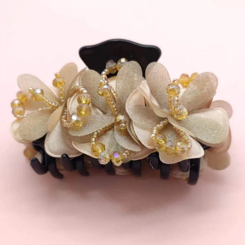 Pince à Cheveux Crabe Fleurie - Accessoire Cheveux Élégant et Pratique | MDN Store