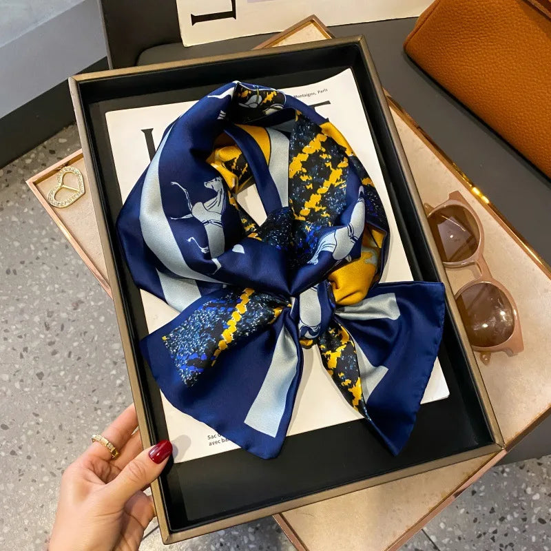 Foulard Soie Long Étroit Femme Cravate | MDN Store