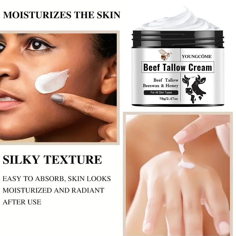 Crème Visage Suif de Bœuf Miel Hydratation Éclaircissant Anti-Rougeurs | MDN