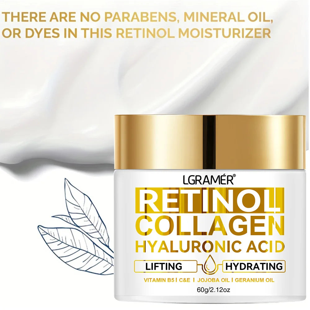 Crème Visage Rétinol Anti-Rides Collagène Acide Hyaluronique | MDN
