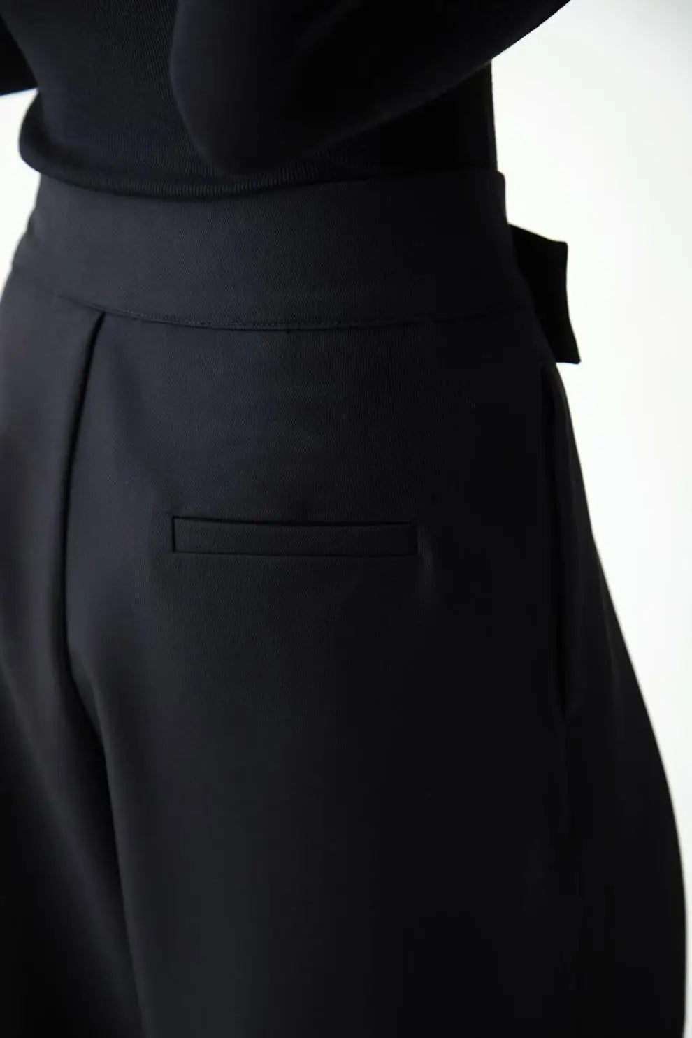 Pantalon Costume Noir Femme Homme Taille Haute - Unisexe Bureau Minimaliste Y2K | MDN