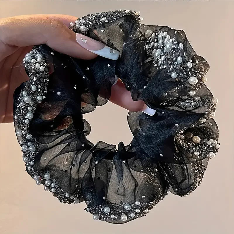 Bandeau Cheveux Femme Perles Élégant Maille Filet Accessoire Mode | MDN