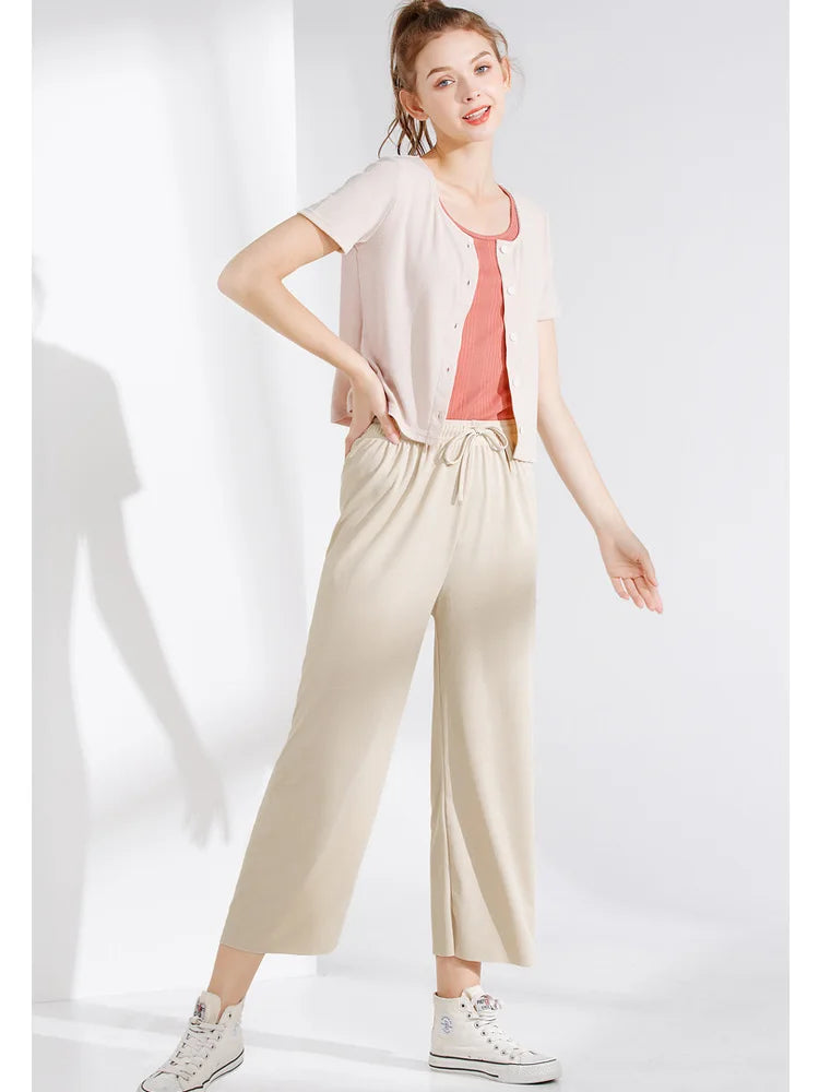 Pantalon Grande Cheville Femme Décontracté Ete | MDN Store