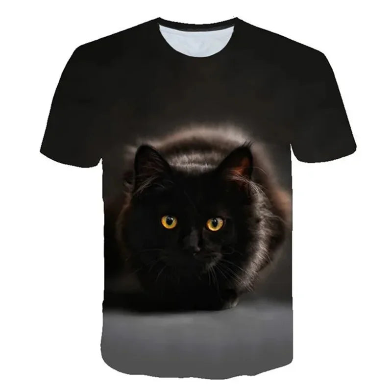 T-Chemise Chat Mystérieux 3D Ample Femme | MDN Store