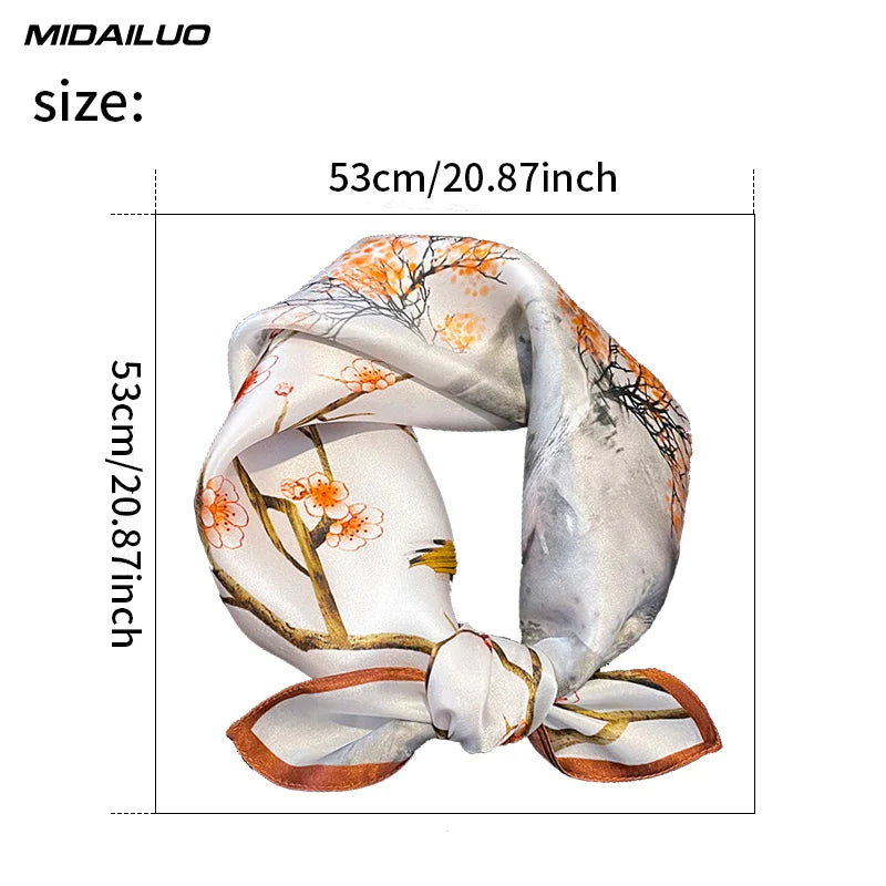 Foulard Carré Soie 100% Champagne 53x53cm Femme | MDN Store