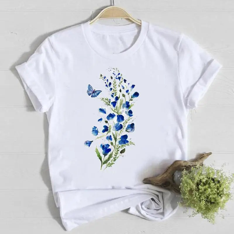 T-shirt Fleurs Printemps Graphique Femme | MDN