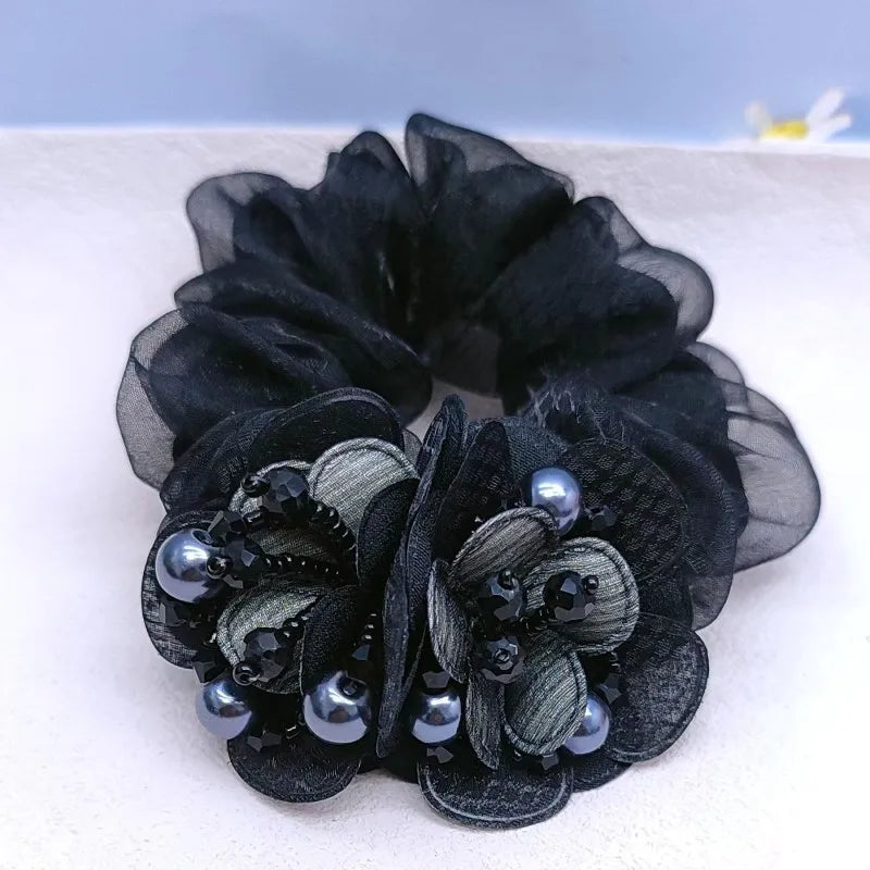 Chouchou Dentelle Nœud Fantaisie - Élastique Cheveux Femme Fille Haute... | MDN Store