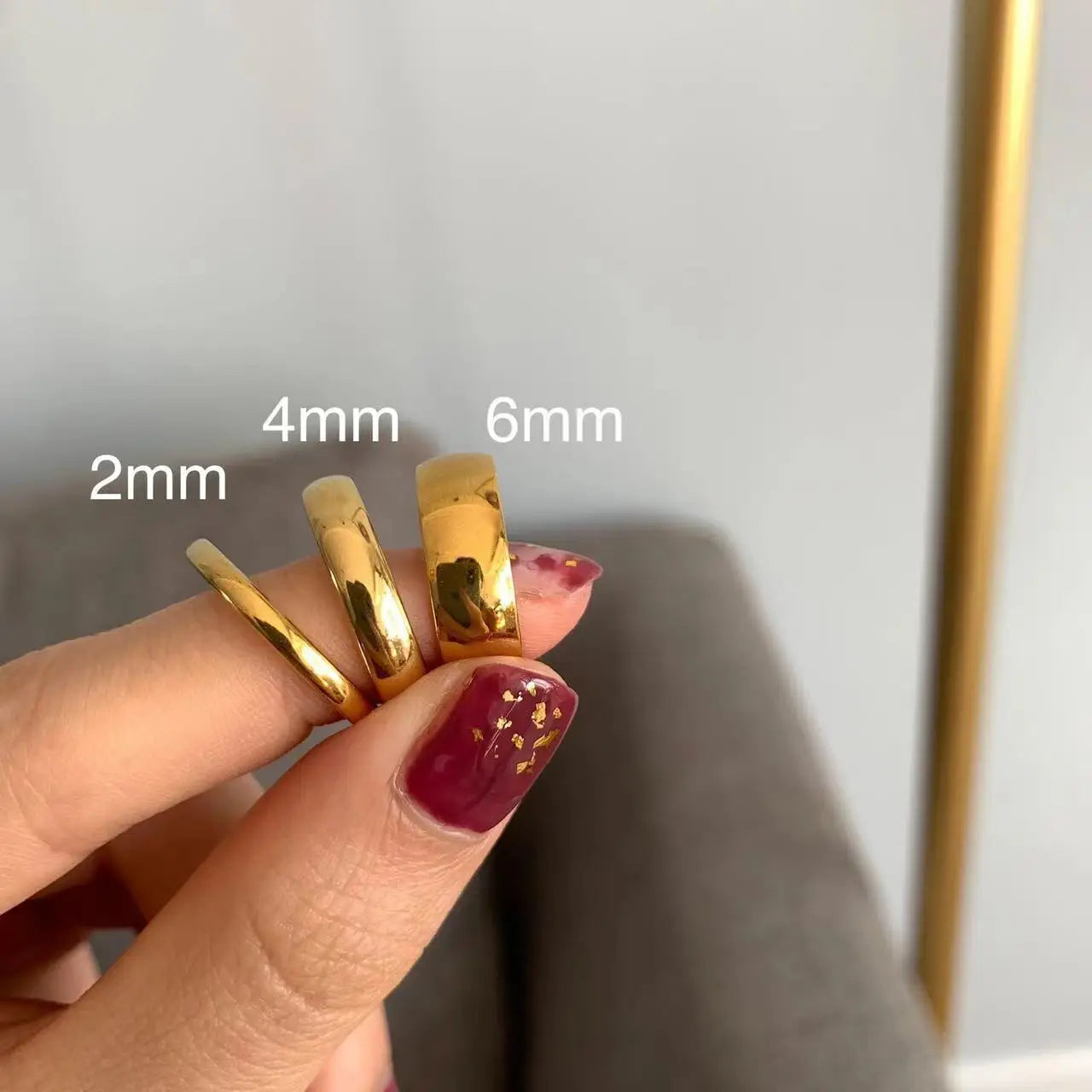 Bague Couple Acier Plaqué Or 18K 8mm | MDN Store