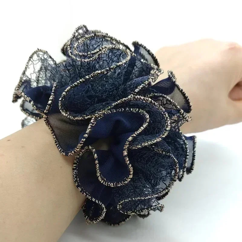Chouchou Dentelle Nœud Fantaisie - Élastique Cheveux Femme Fille Haute... | MDN Store