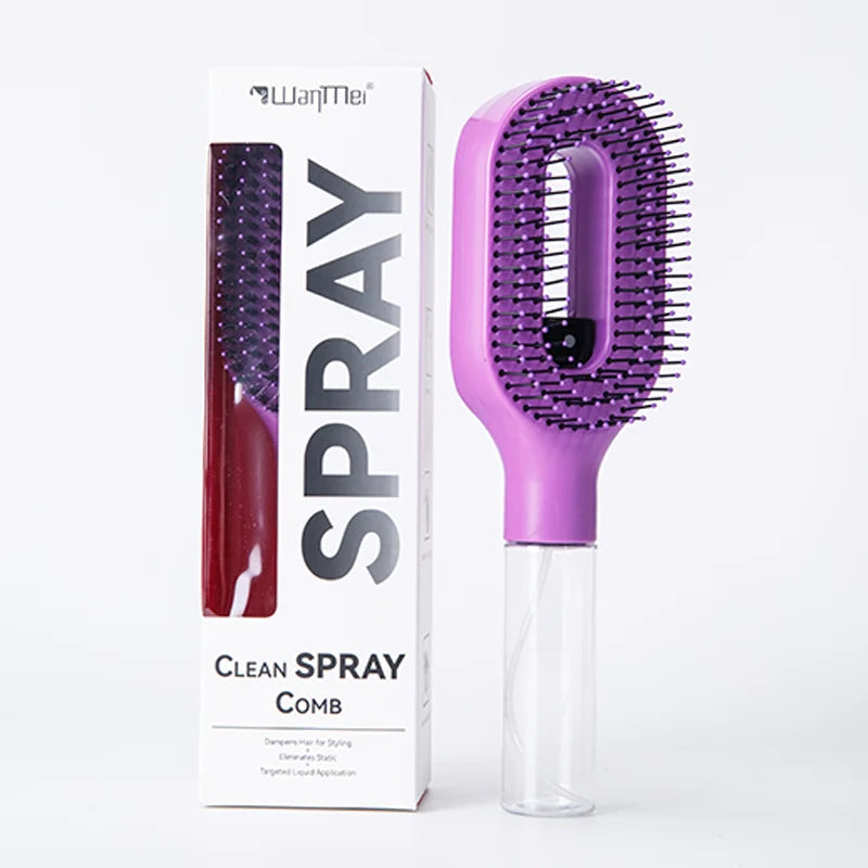 Brosse Demelante 2-en-1 Pulverisateur Massage Cuir Chevelu Antistatique | MDN Store 25
