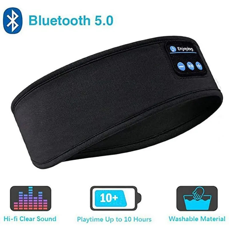 Bandeau Bluetooth Sport Sommeil Écouteurs Sans Fil Masque Yeux Musical | MDN