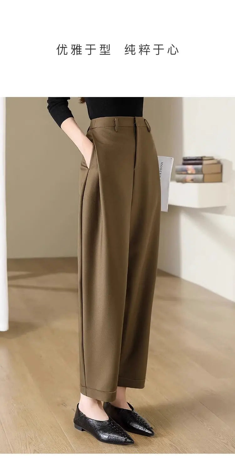 Pantalon Femme Cocon Tailleur 7/8 - Harlem Slim Printemps Mode Bureau Élégant | MDN Store