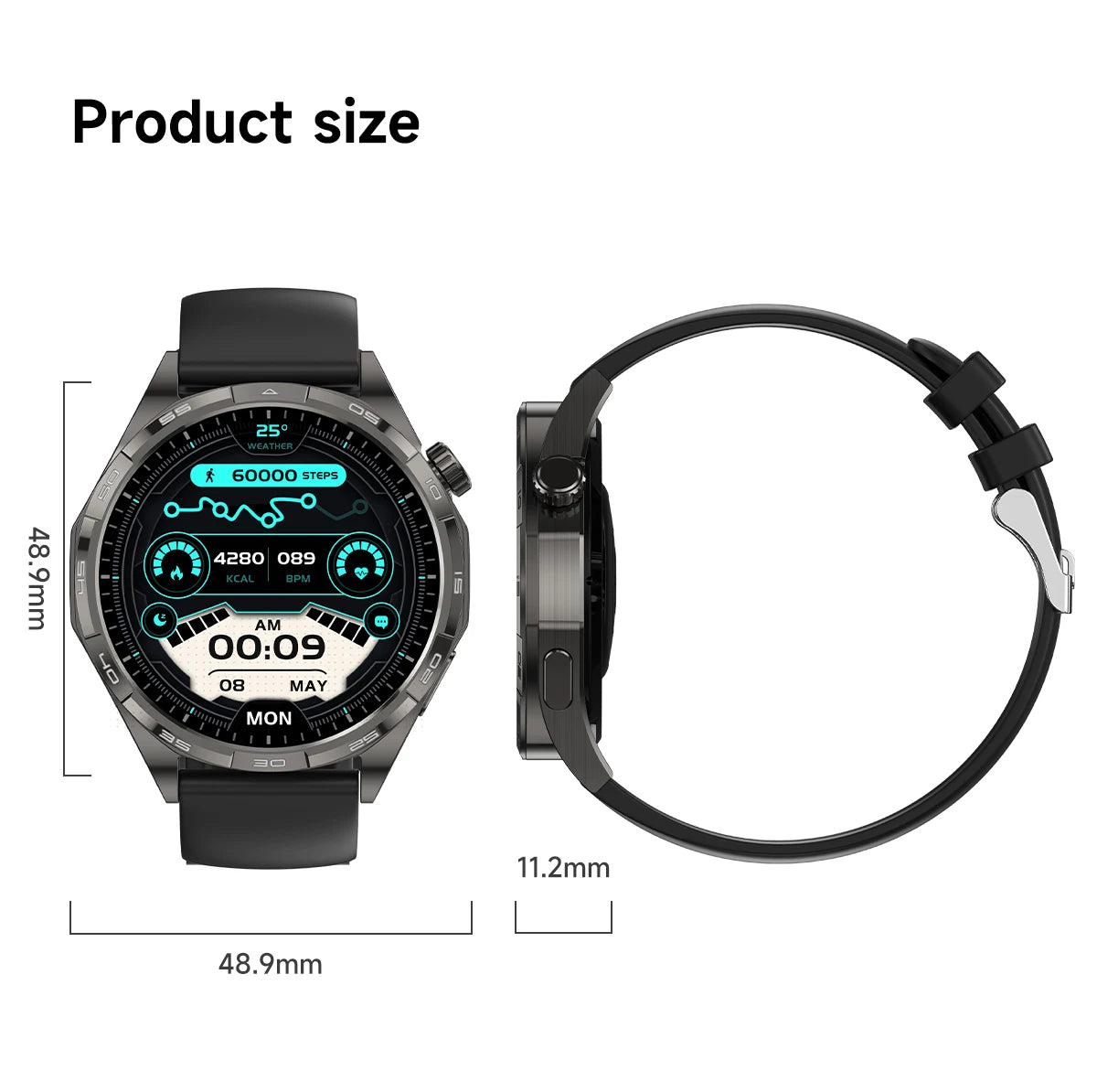 Montre Connectée GPS 1.5" NFC Boussole IP68 | MDN