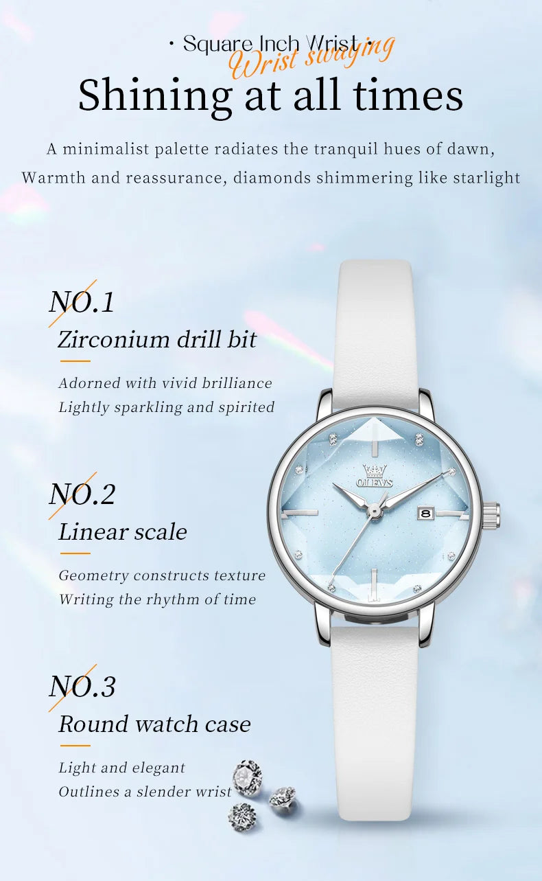 Montre Femme OLEVS Mécanique Automatique Saphir | MDN Store