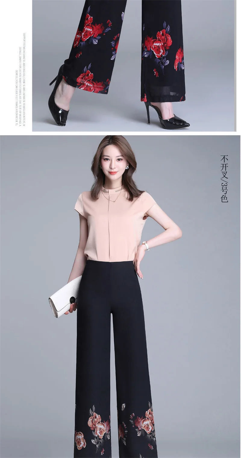Pantalon Grande Femme Mousseline Imprimé | MDN Store