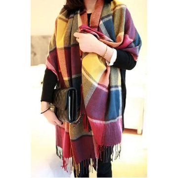 Écharpe femme à carreaux en polyester | MDN Store 25