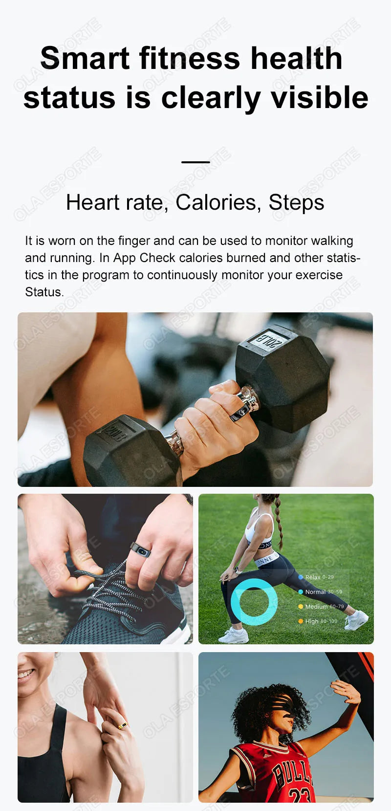 Bague Connectée Smart Ring Santé Température Étanche 5ATM | MDN Store