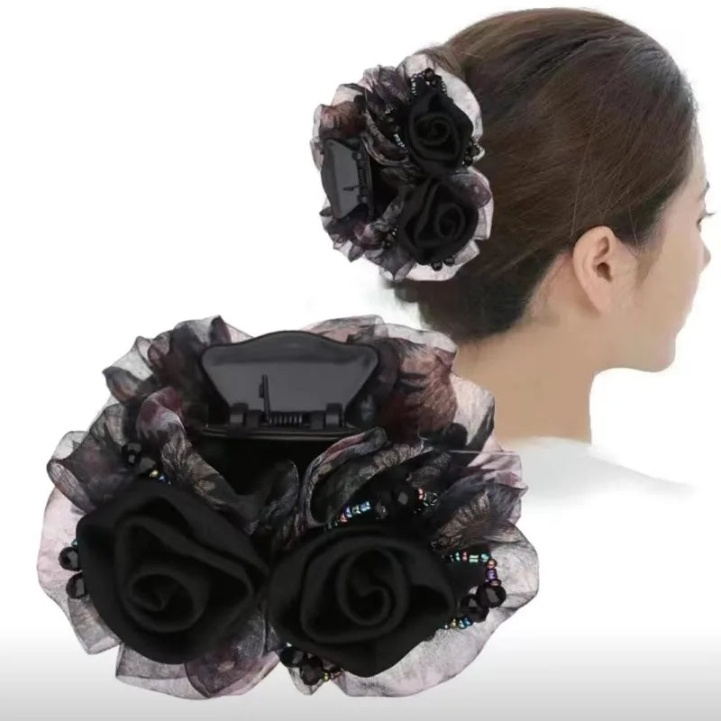 Pince à Cheveux Crabe Fleurie - Accessoire Cheveux Élégant et Pratique | MDN Store