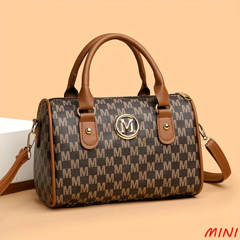 Sac Bandoulière Logo M Doré Cuir | MDN Store