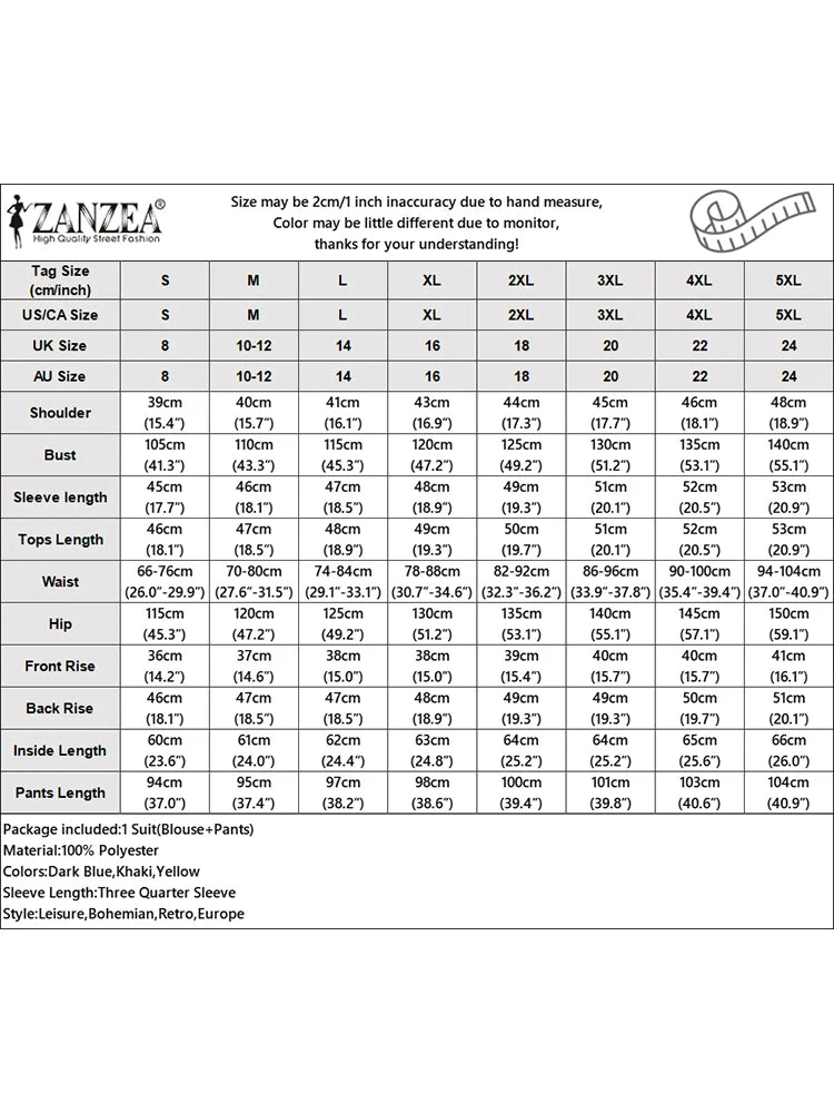 Ensemble Blouse 3/4 & Pantalon Large Paisley Bleu | MDN