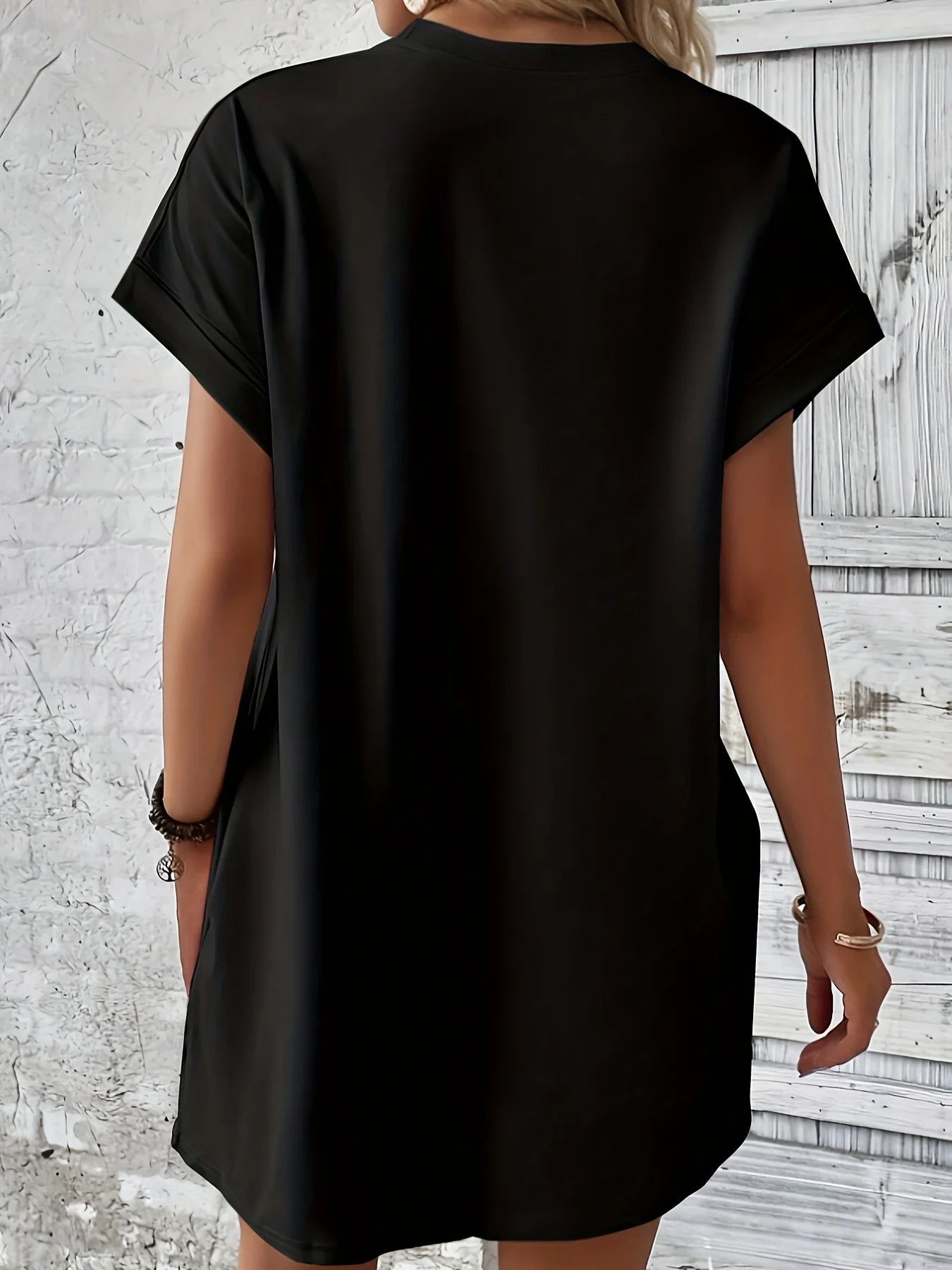 Robe T-Chemise Coeur Imprime Poches Grande Taille | MDN Store