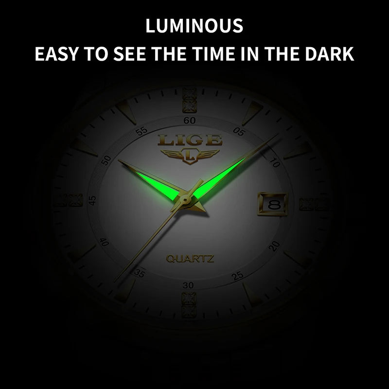 Montre Femme LIGE Acier Inoxydable Étanche | MDN Store