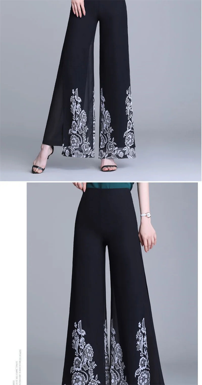 Pantalon Grande Femme Mousseline Imprimé | MDN Store