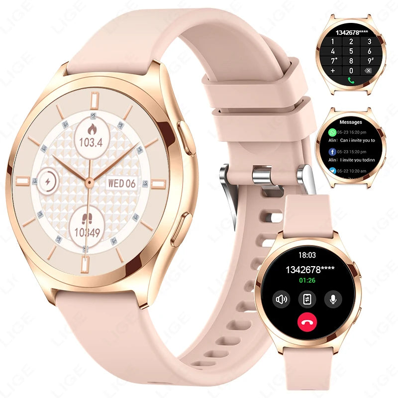 Montre Connectée Femme Luxe 1.27" Boussole IP68 | MDN Store