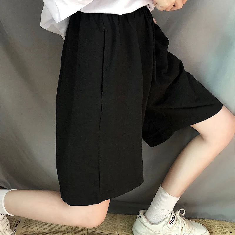 Short Taille Haute Femme Large Gris | MDN Store