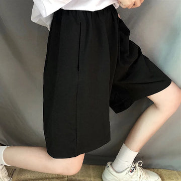 Short Taille Haute Femme Large Gris | MDN Store