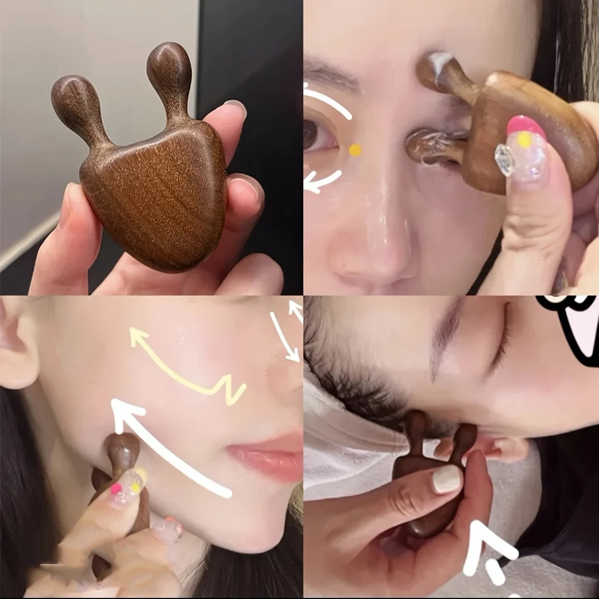 Masseur Visage Bois de Santal - Drainage, Méridien & Soulagement Yeux | MDN Store 25