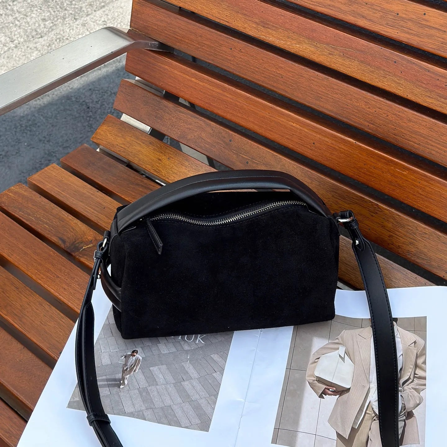 Sac Bandoulière Cylindrique Femme Cuir Véritable MDN - Luxe Designer