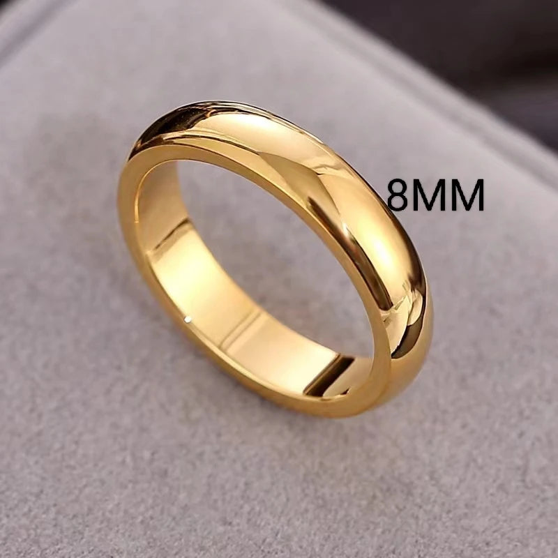 Bague Couple Acier Plaqué Or 18K 8mm | MDN Store