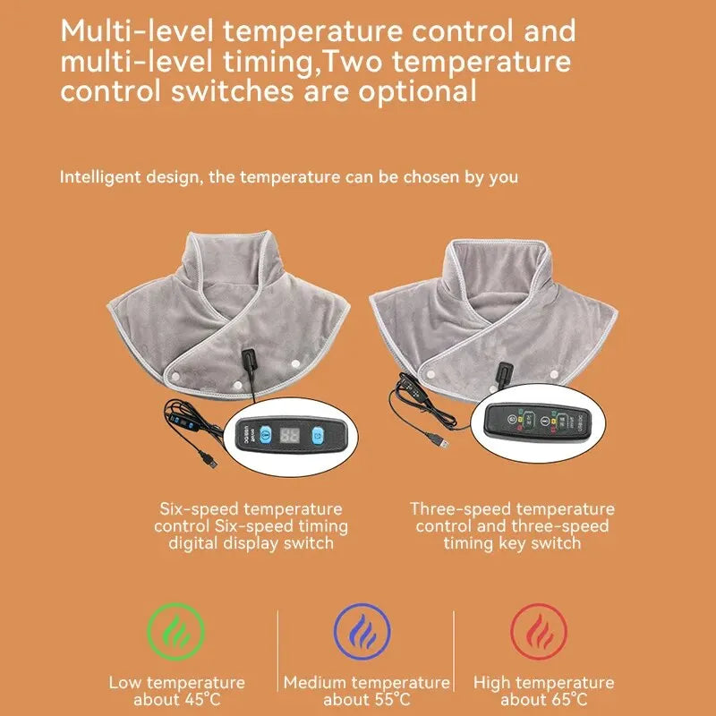 Coussin Chauffant Cou Epaules Electrique USB 3 Temperatures | MDN Store 25