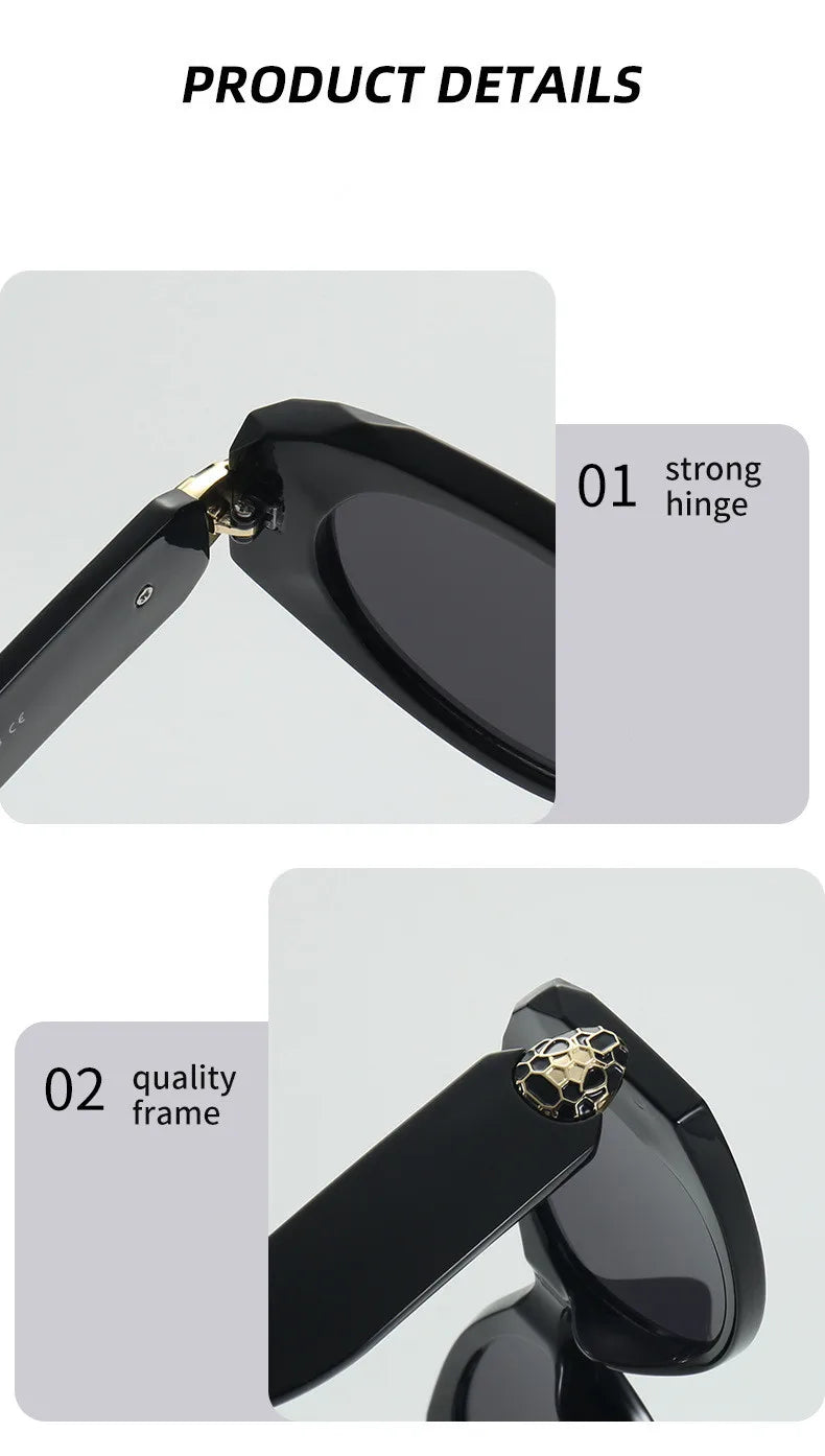 Lunettes Soleil Cat Eye Serpent Métal | MDN Store