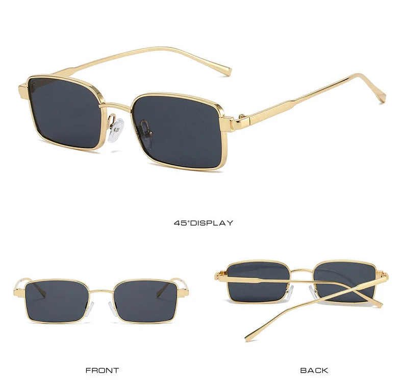 Lunettes Soleil Rectangle Y2K Alliage | MDN