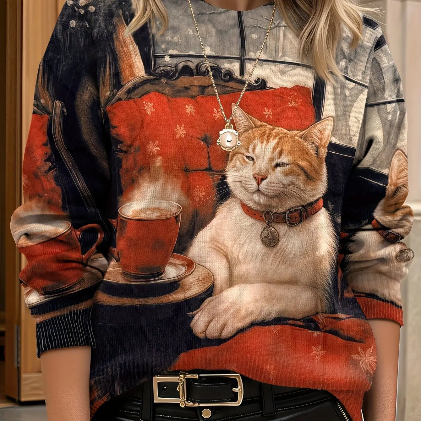 Pull Femme Floral Col Rond | MDN