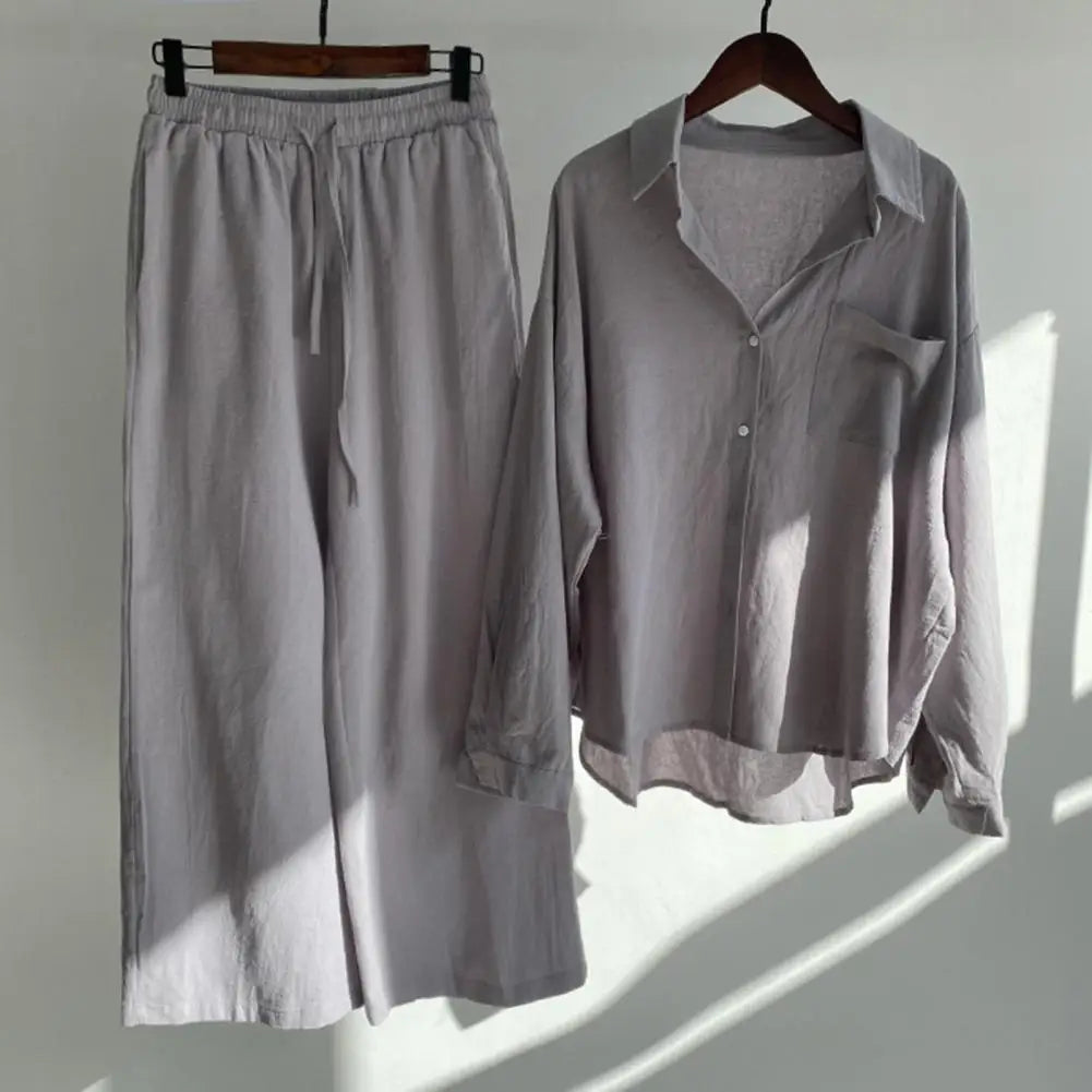Ensemble Femme 2 Pièces Lin Décontracté | MDN Store