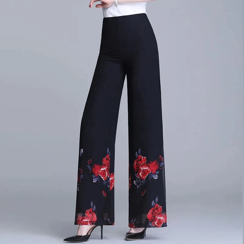Pantalon Grande Femme Mousseline Imprimé | MDN Store