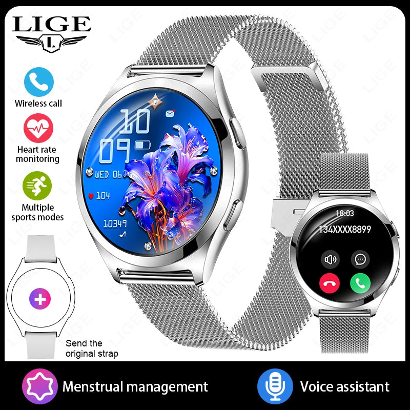Montre Connectée Femme Luxe 1.27" Boussole IP68 | MDN Store