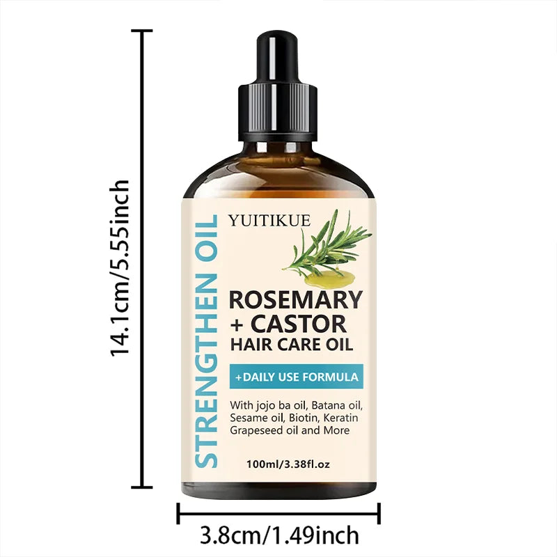 Huile Capillaire Romarin Ricin Jojoba Biotine Keratine Croissance Cheveux 100ml | MDN Store 25