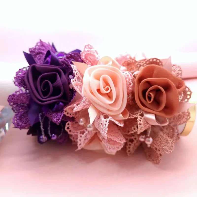 Bandeau Cheveux 3 Fleurs Cercle Large - Élastique Élégant Femme | MDN Store