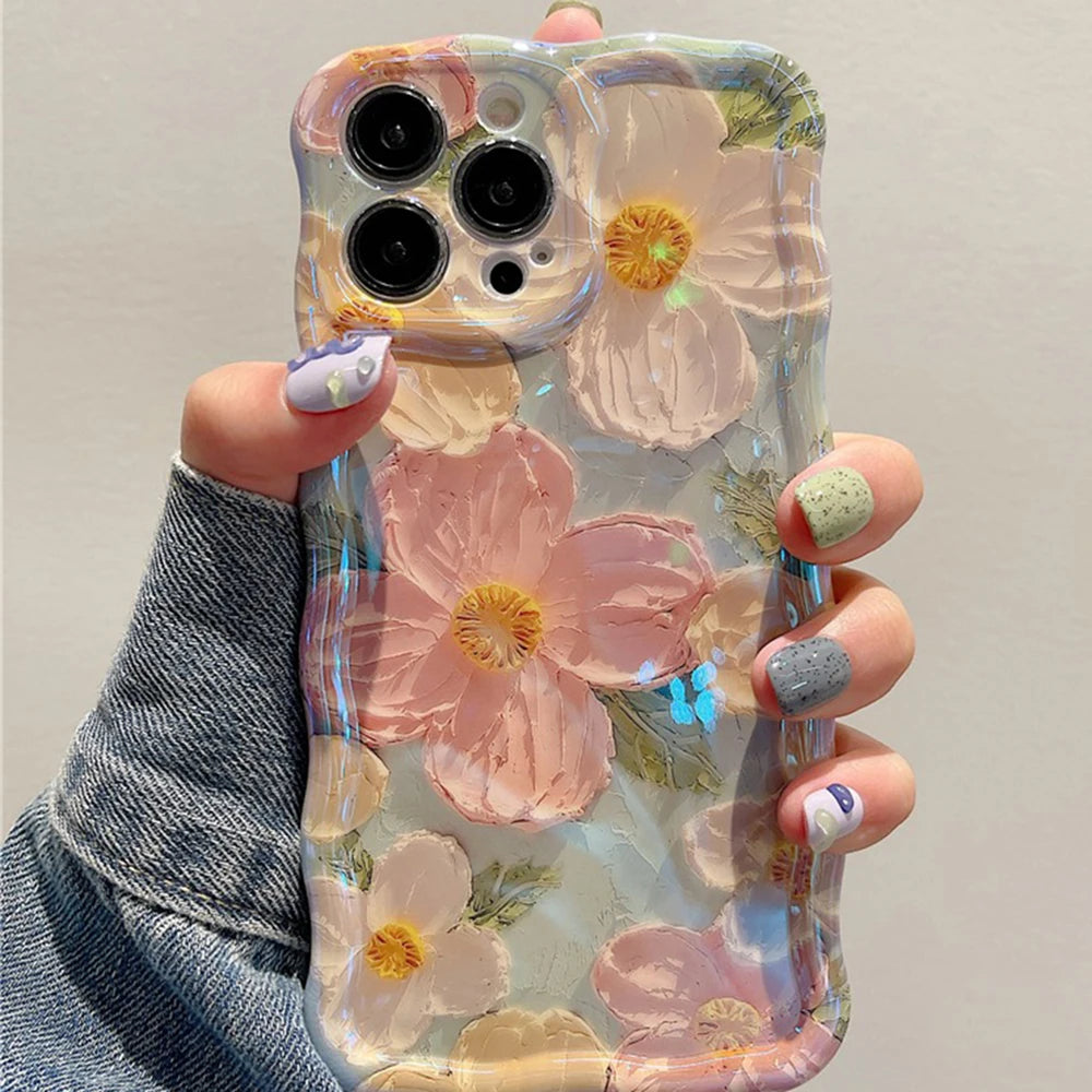 Coque iPhone Peinture Fleurs Rétro - 16 15 14 13 12 Pro Max | MDN Store