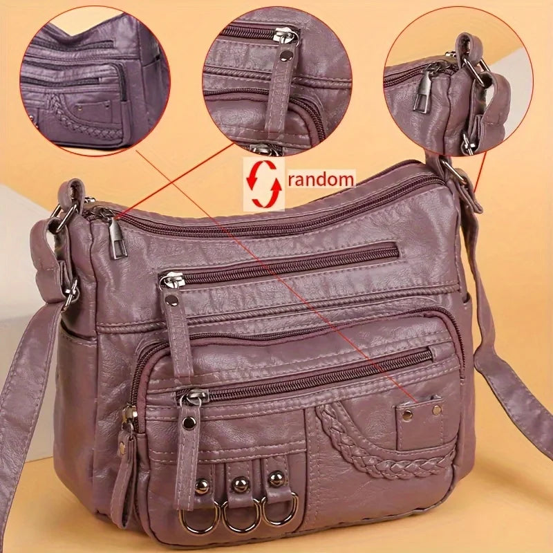 Sac Bandoulière Vintage Multi-Poches Femme Voyage Bureau | MDN Store