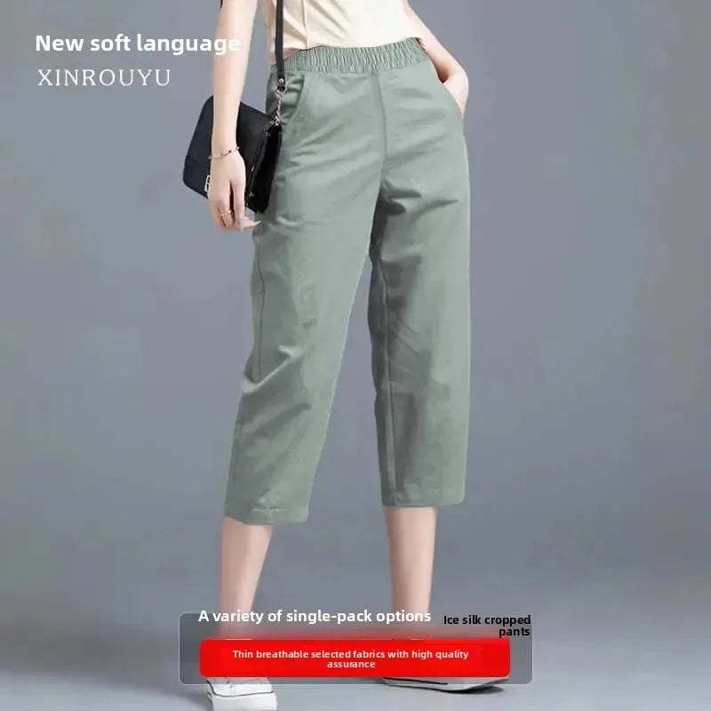 Pantacourt Large Soie Glacée Été Femme | MDN Store