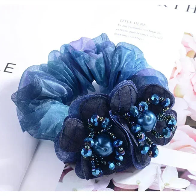 Chouchou Dentelle Nœud Fantaisie - Élastique Cheveux Femme Fille Haute... | MDN Store