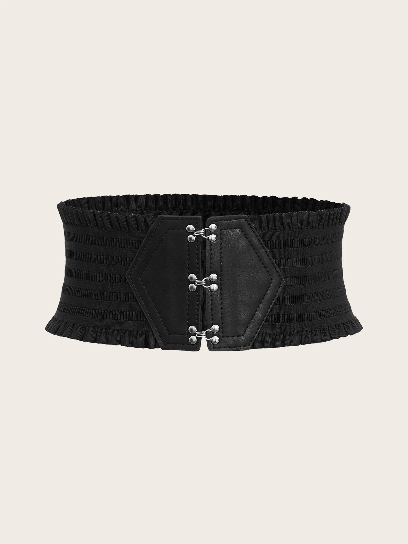 Ceinture Large Élastique Triple Boucle Volants Femme - Ceinture Robe Décorative Ajustable | MDN