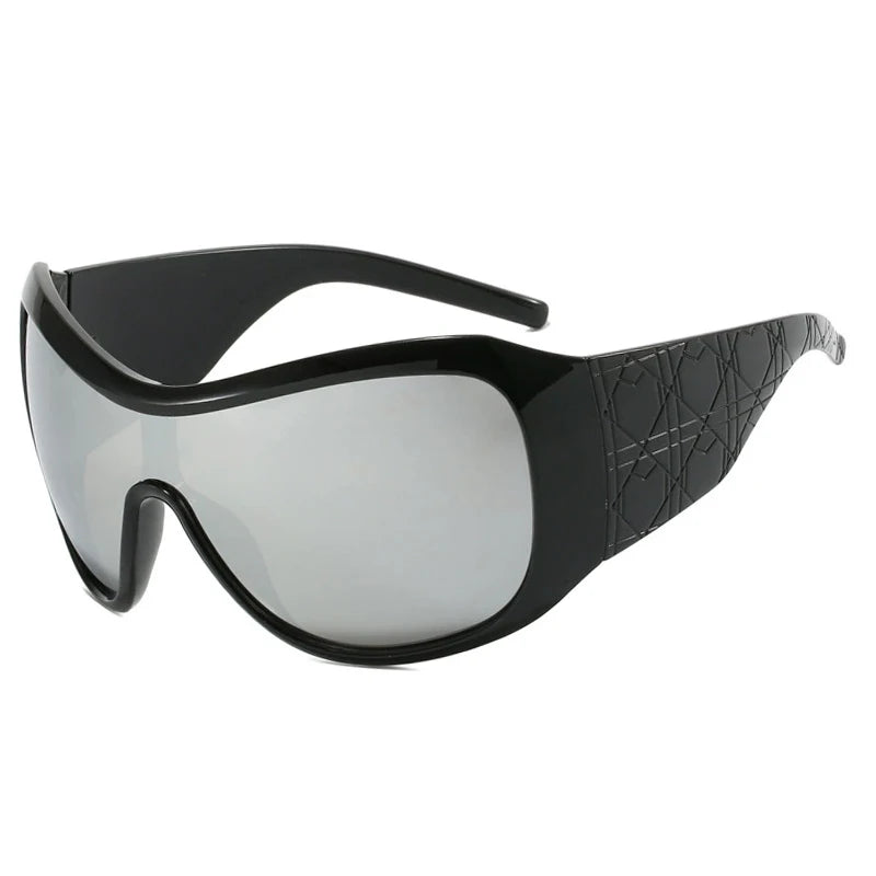 Lunettes de Soleil Y2K Oversize Monobloc UV400 - Femme | MDN